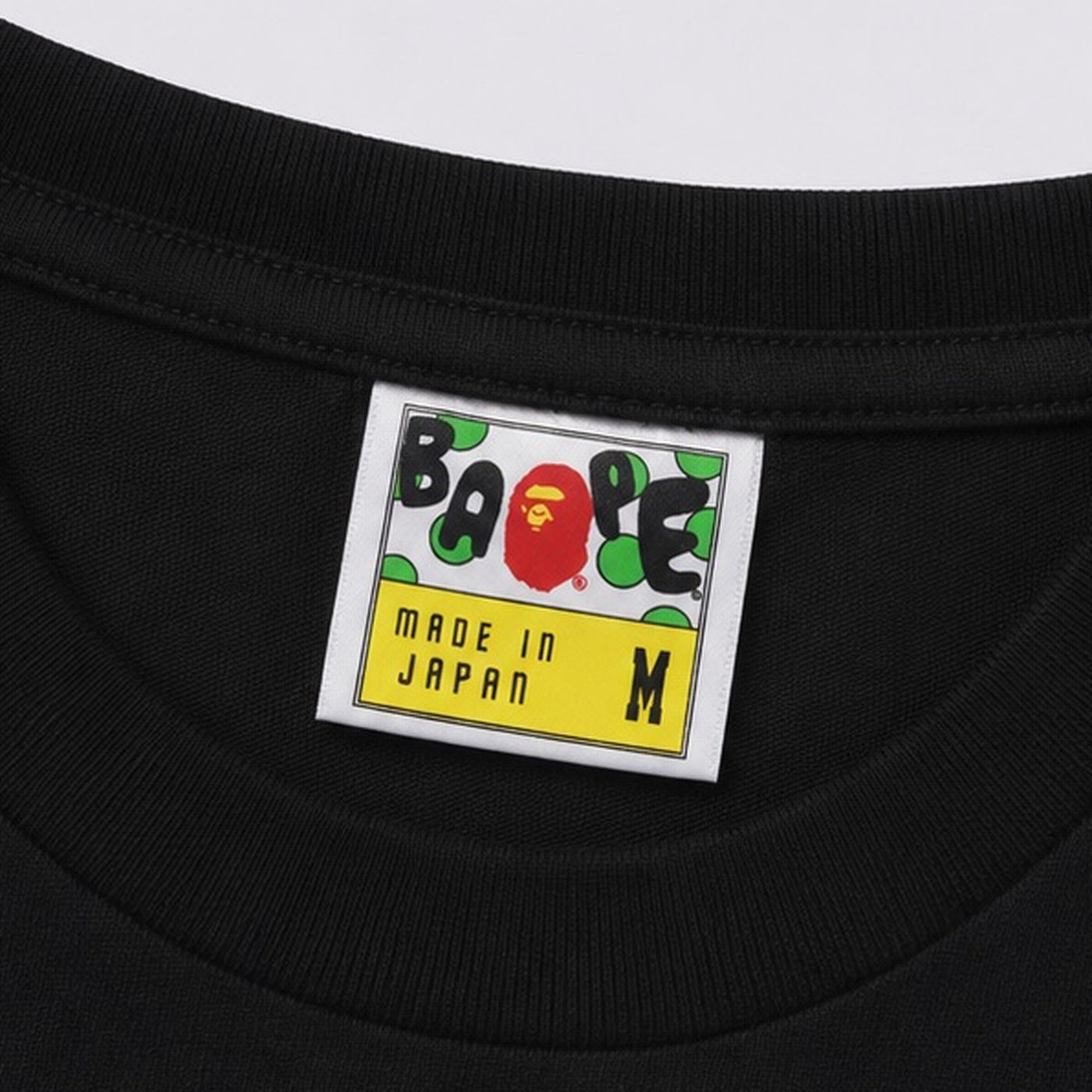 BAPE T-Shirt Black Check - label