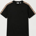 Burberry Check Sleeve T-Shirt Black - front