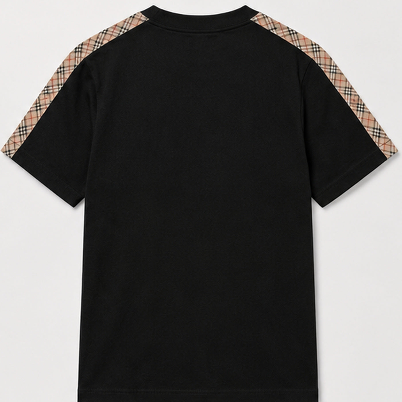 Burberry Check Sleeve T-Shirt Black - back