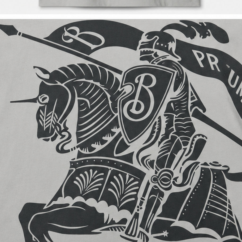 Burberry EKD Knight T-Shirt Grey - print detail