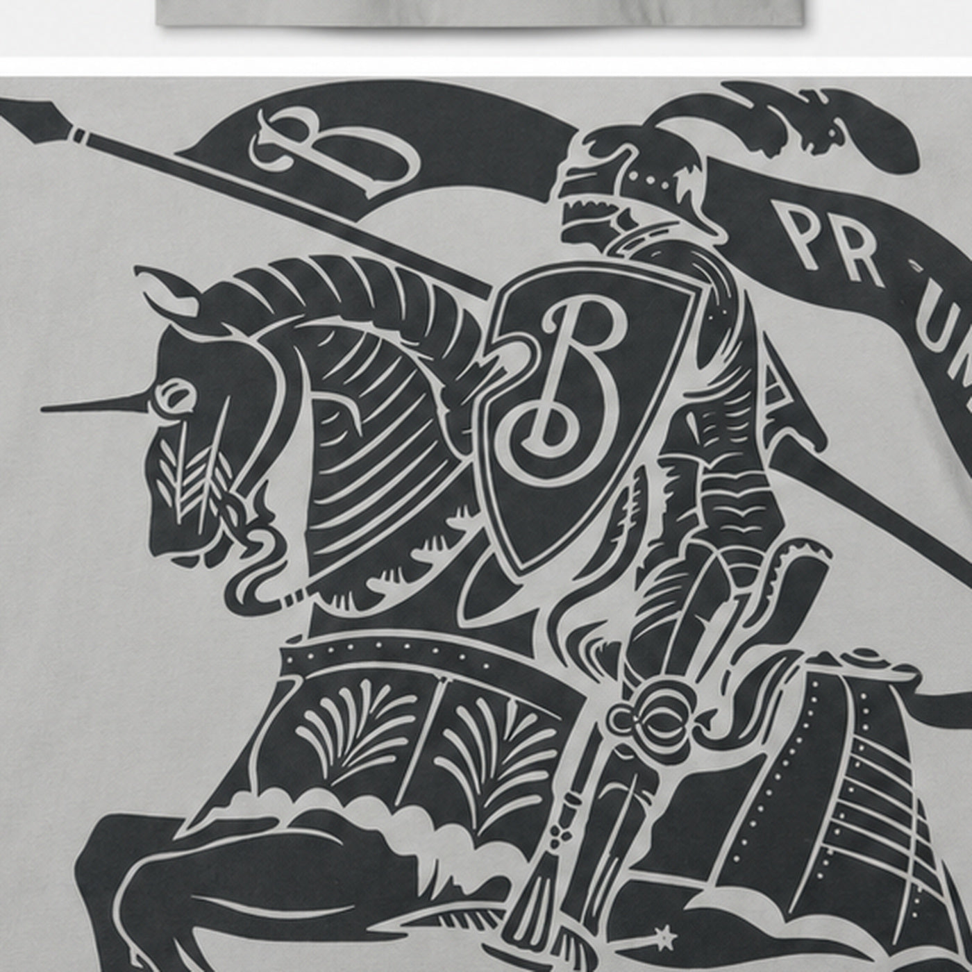 Burberry EKD Knight T-Shirt Grey - print detail