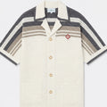 Casablanca Knit Polo Shirt Cream - front