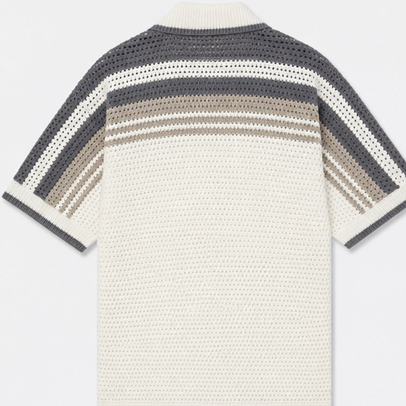 Casablanca Knit Polo Shirt Cream - back