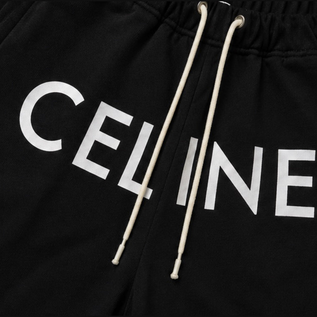 Celine Shorts Black - print detail