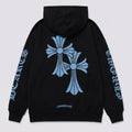 Chrome Hearts Hoodie Black Blue - back
