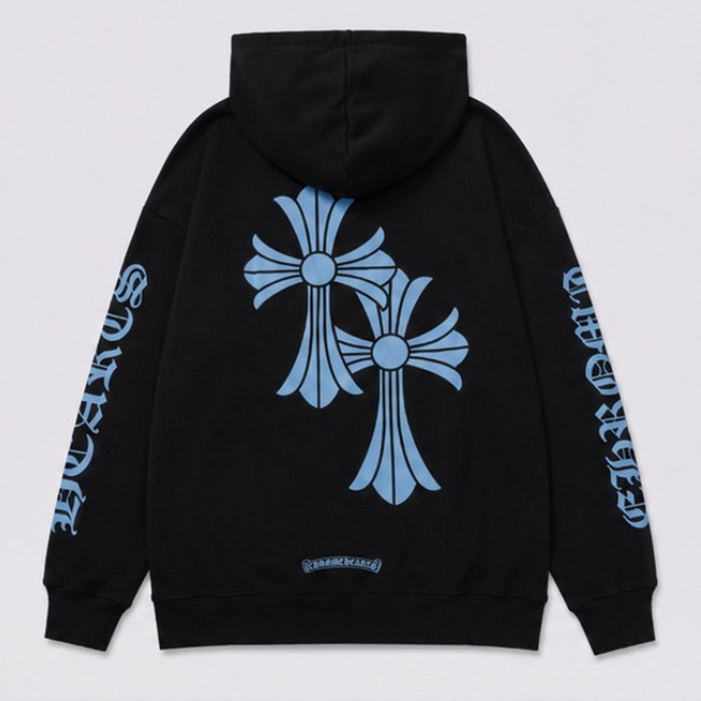 Chrome Hearts Hoodie Black Blue - back