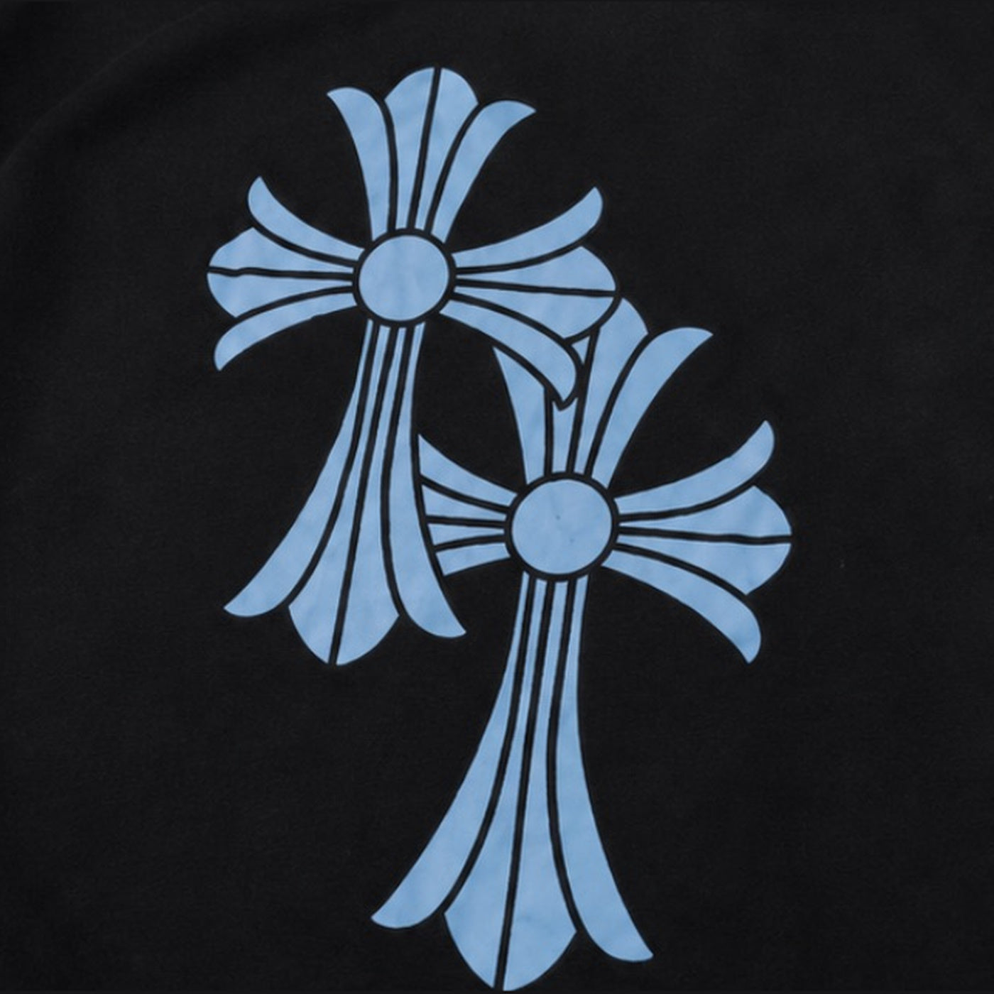 Chrome Hearts Hoodie Black Blue - print detail