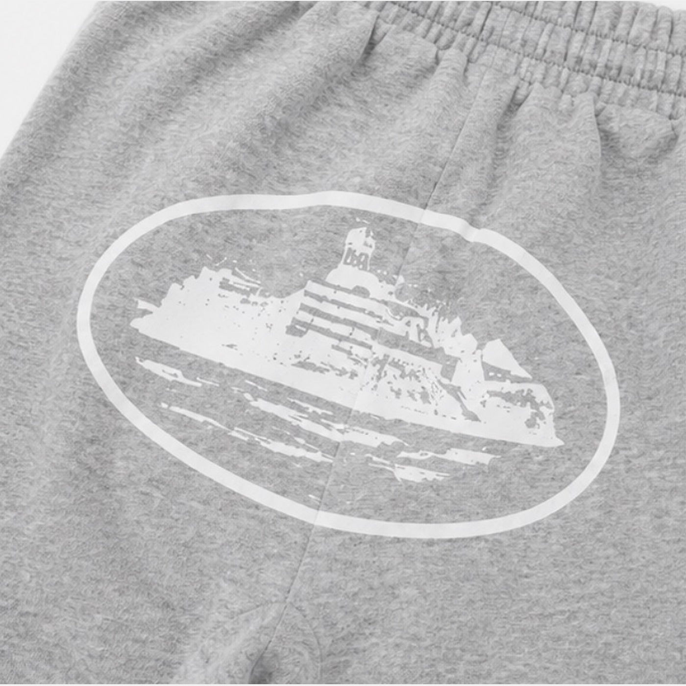 Corteiz Alcatraz Shorts Grey - print detail