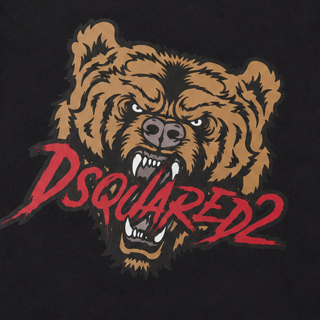 Dsquared2 Bear T-Shirt Black - print detail