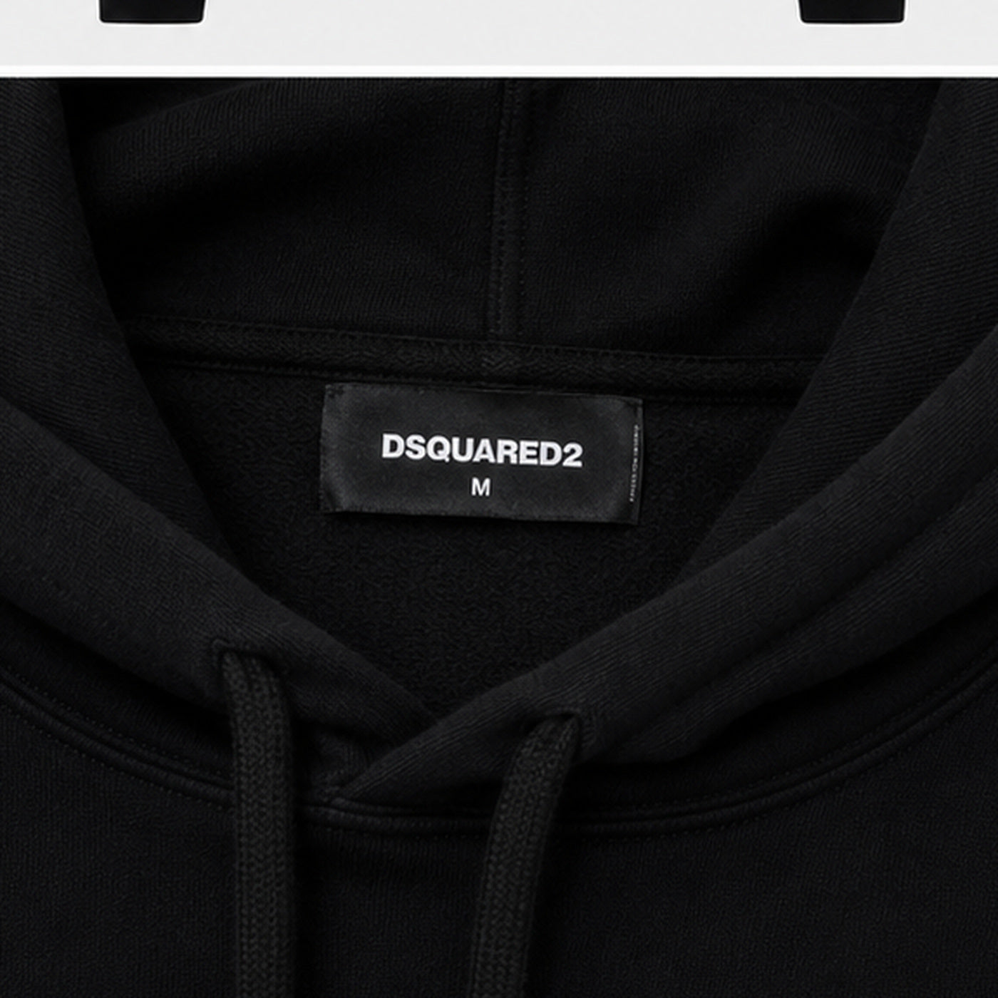 Dsquared2 Logo Hoodie Black - neck label