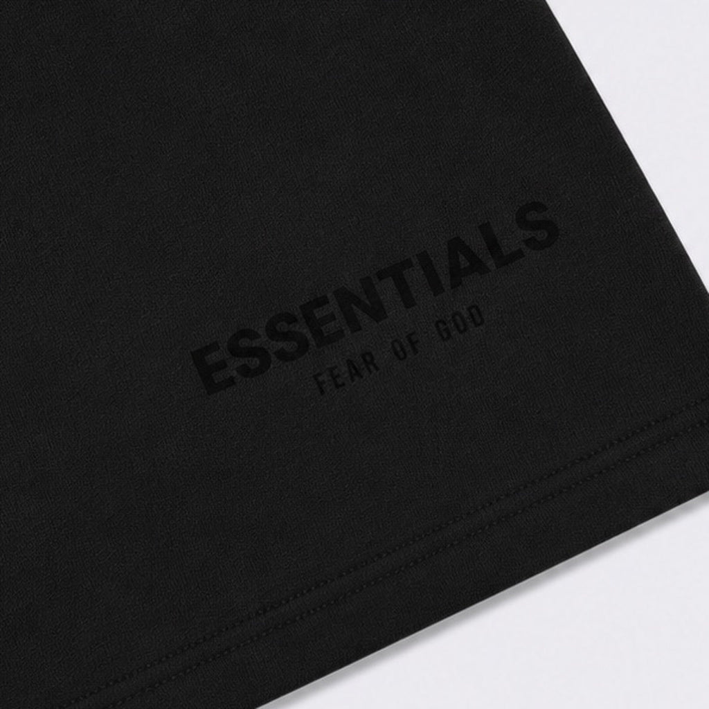 Fear of God Essentials Shorts Black - logo detail