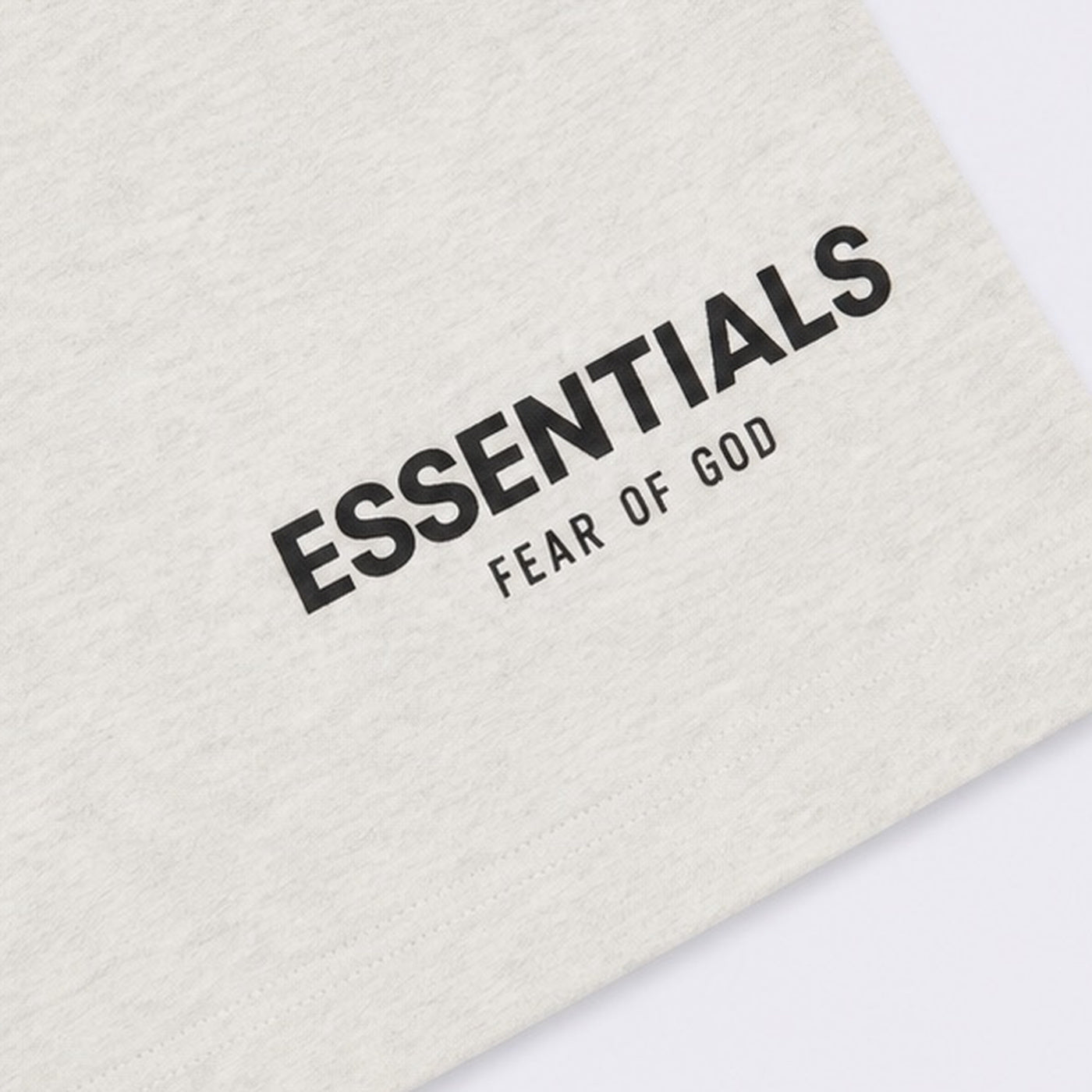 Fear of God Essentials Shorts Oatmeal - logo detail