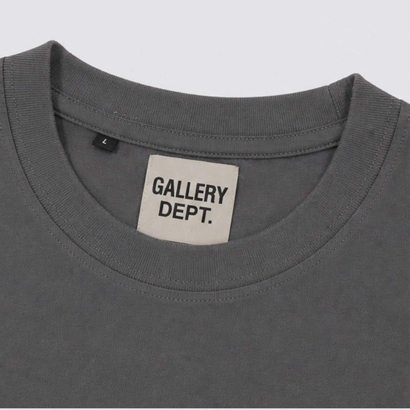 Gallery Dept. T-Shirt Charcoal - label