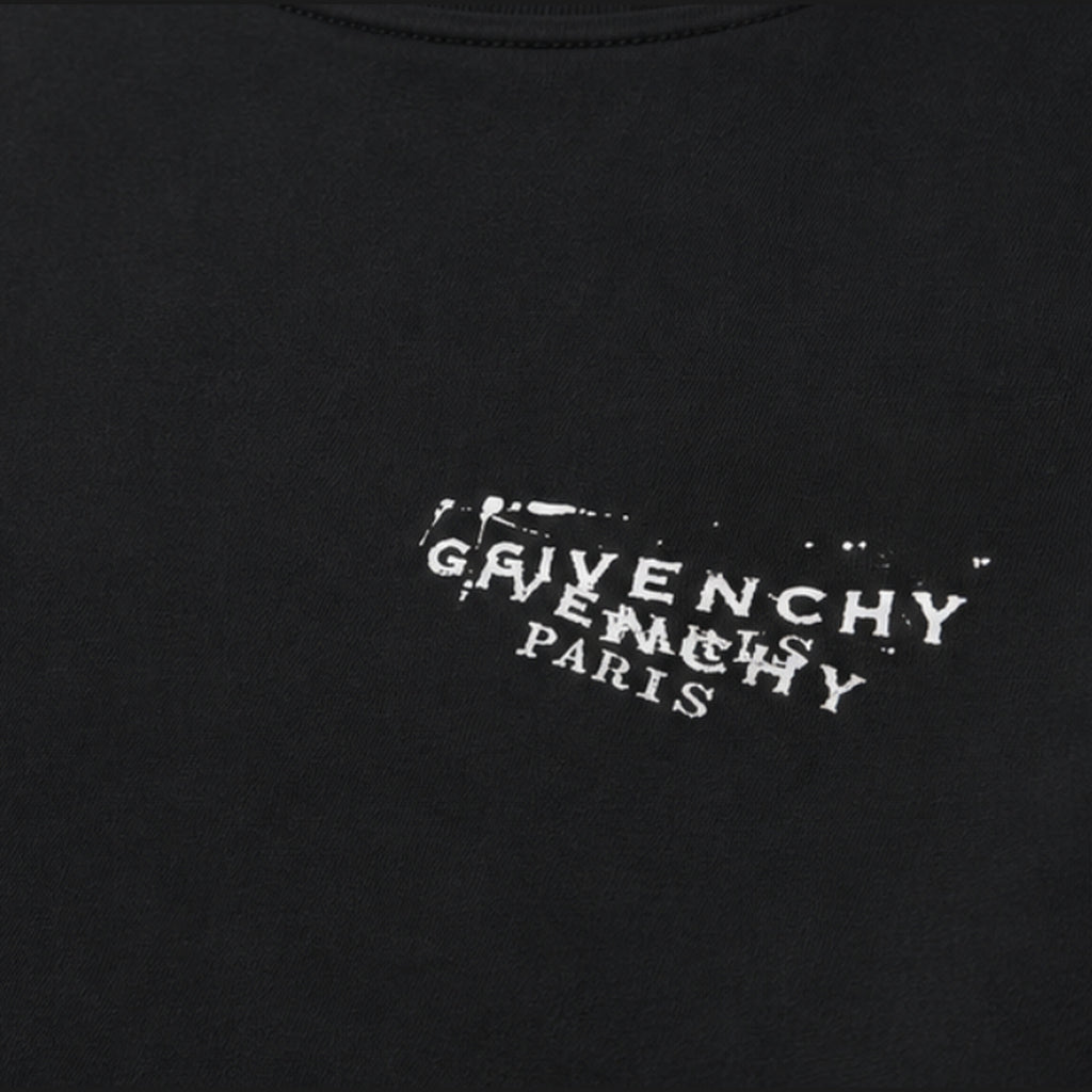 Givenchy Paris Logo T-Shirt Black - chest print detail