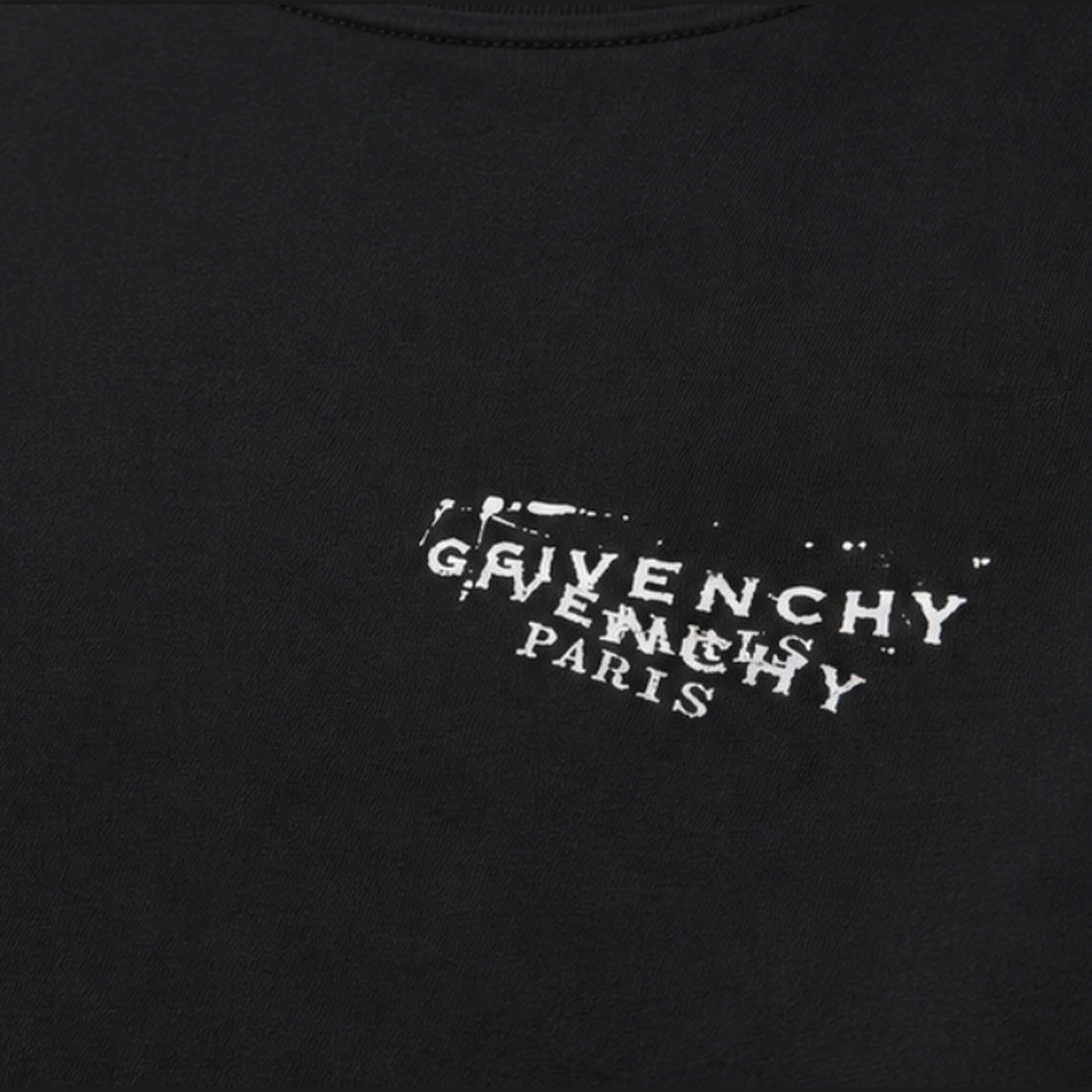 Givenchy Paris Logo T-Shirt Black - chest print detail