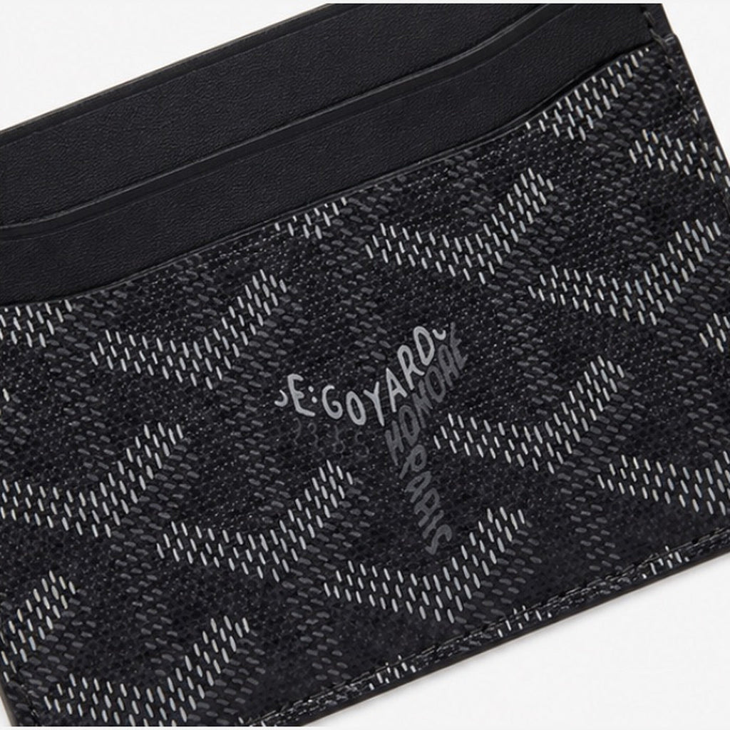 Goyard Card Holder Black - print detail