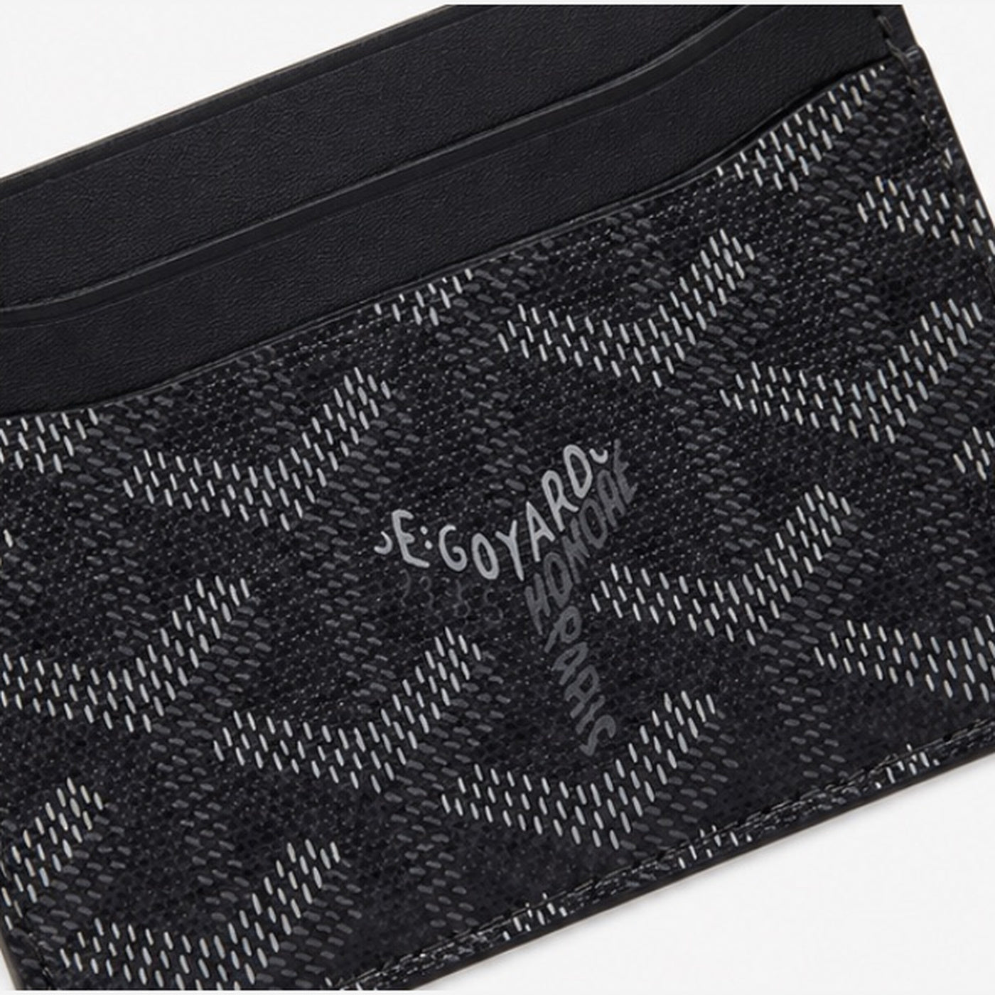 Goyard Card Holder Black - print detail