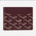 Goyard Card Holder Burgundy - front