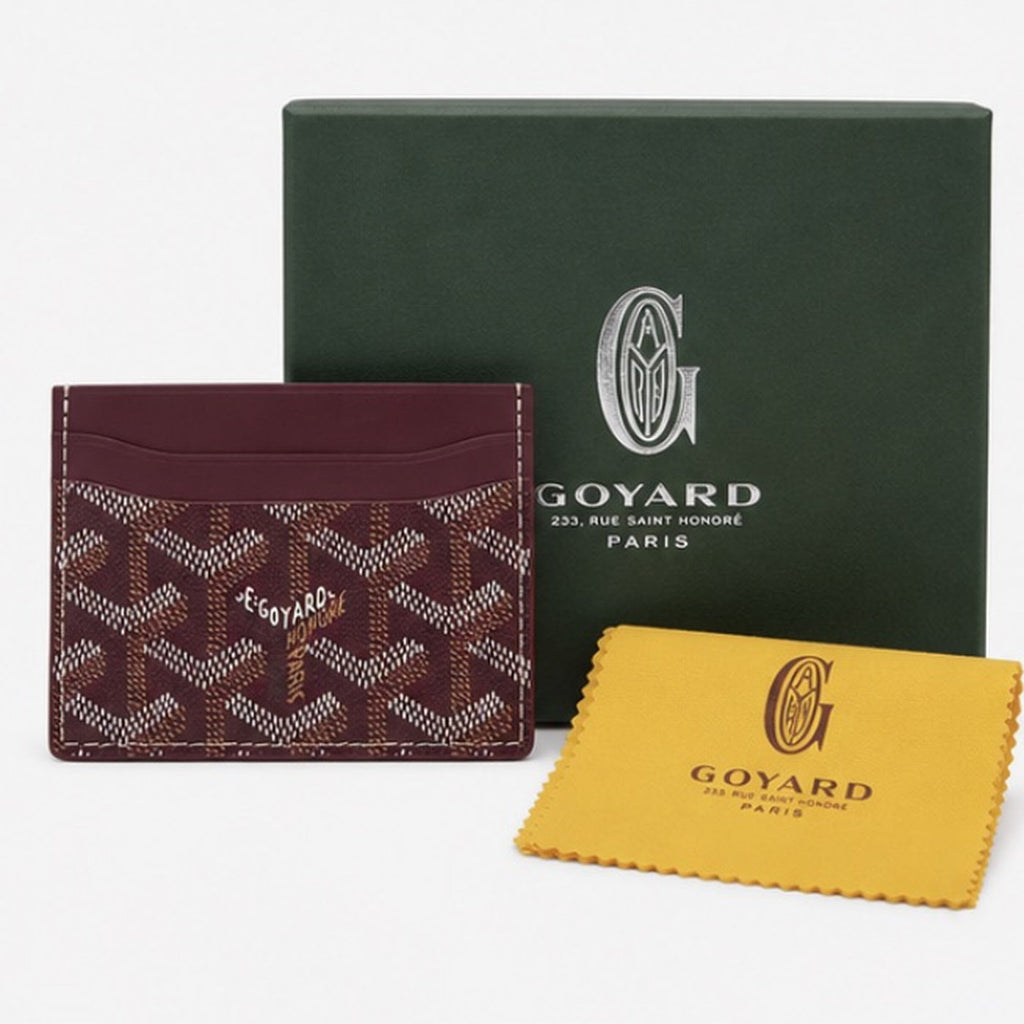 Goyard Card Holder Burgundy - with box