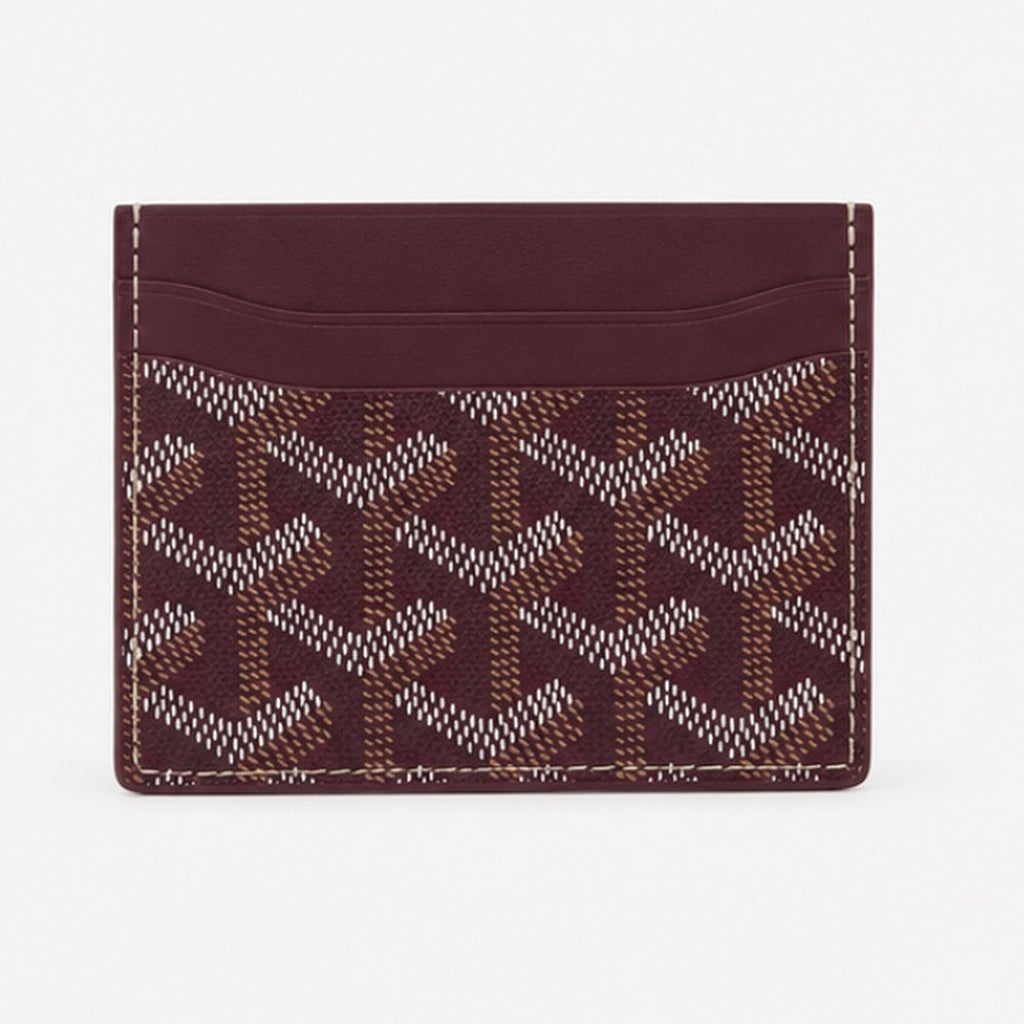 Goyard Card Holder Burgundy - back