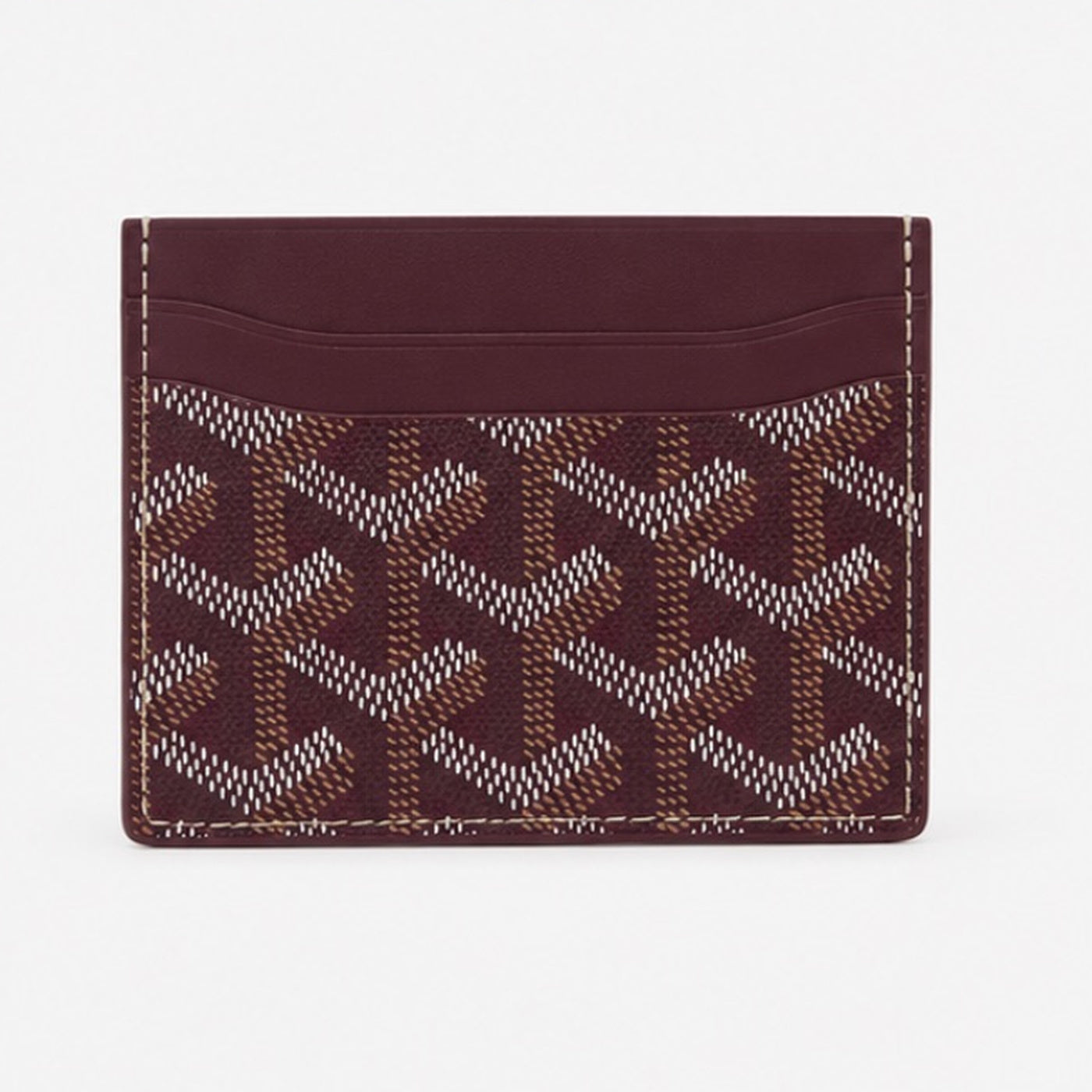 Goyard Card Holder Burgundy - back