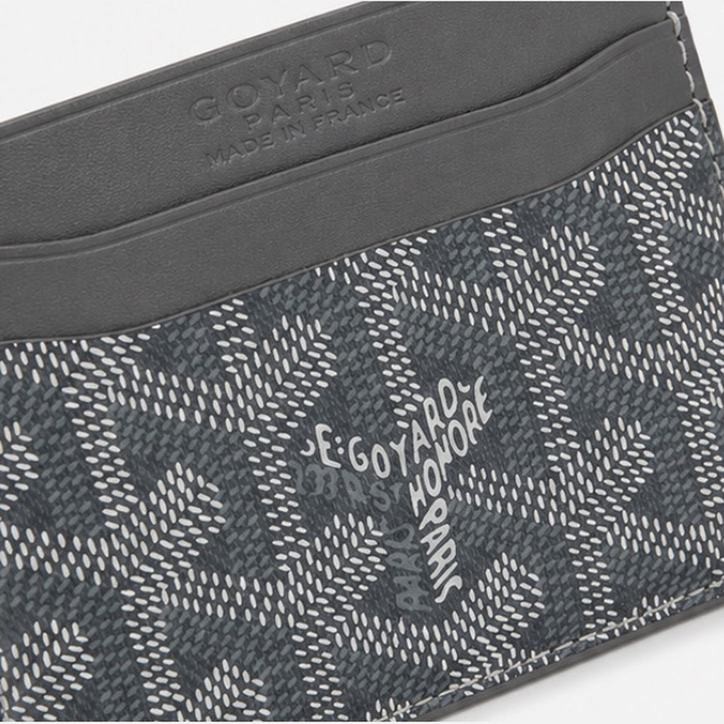 Goyard Card Holder Grey - print detail