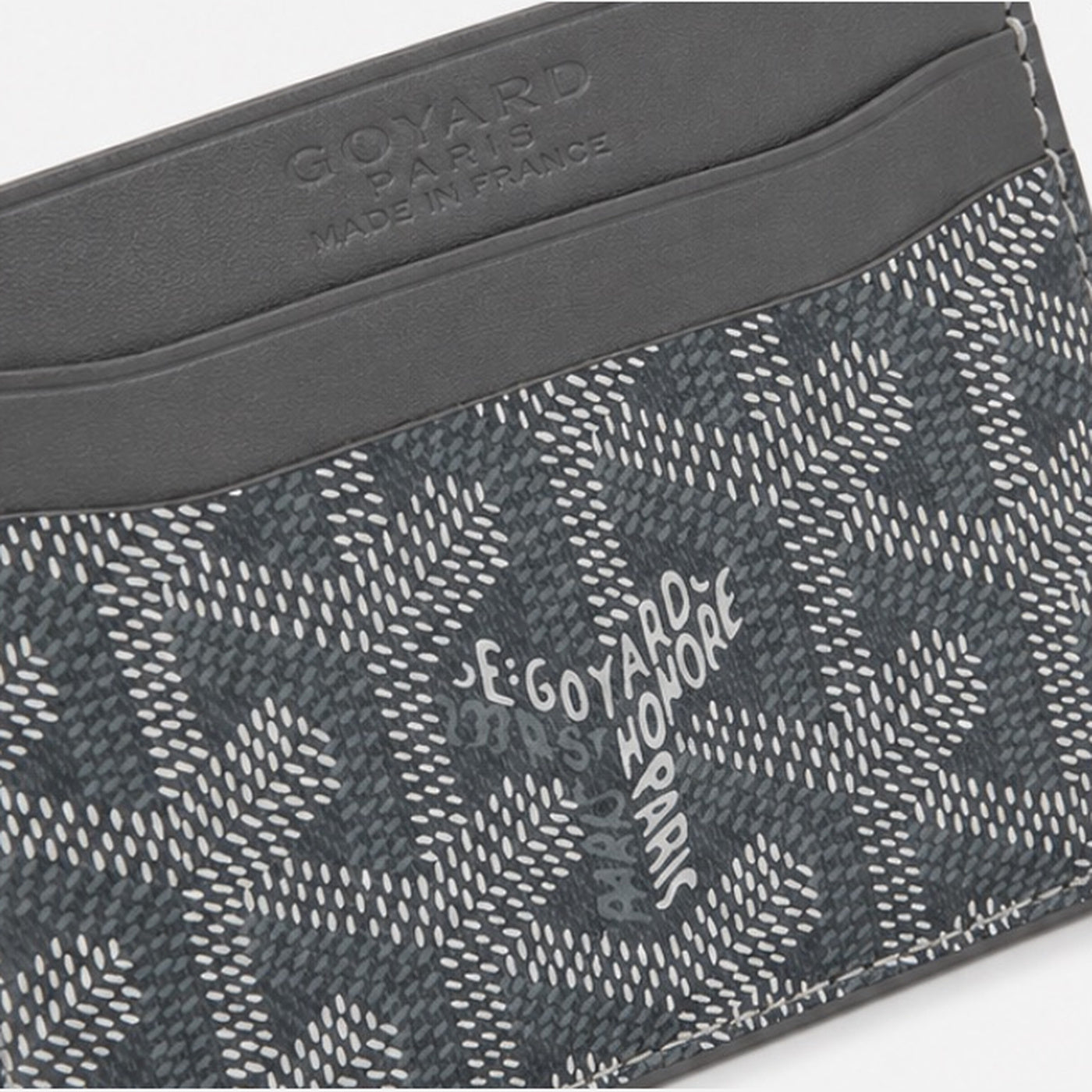 Goyard Card Holder Grey - print detail