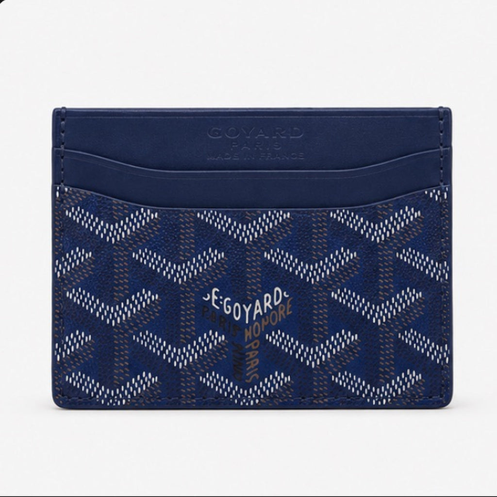Goyard Card Holder Navy - front