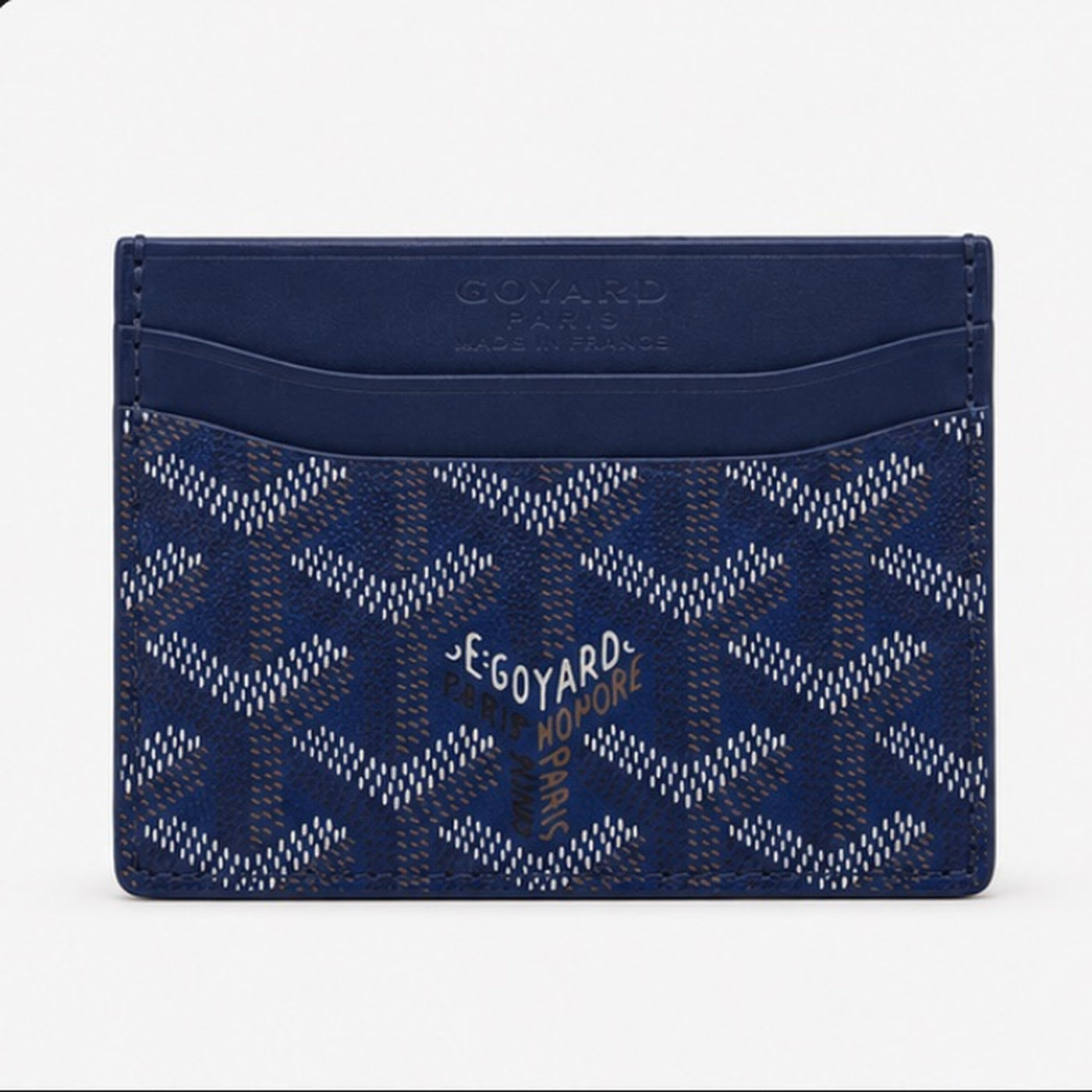 Goyard Card Holder Navy - front