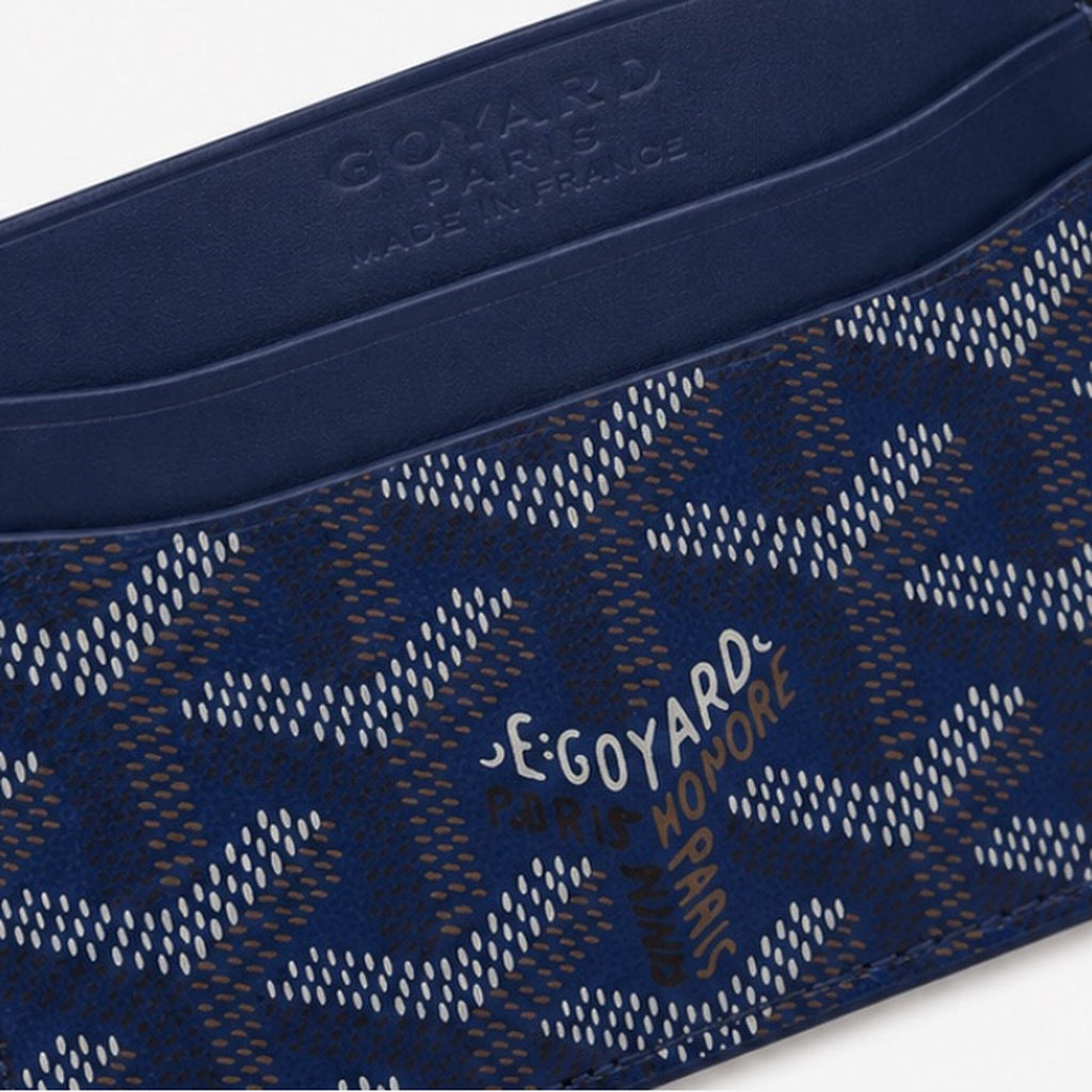Goyard Card Holder Navy - print detail