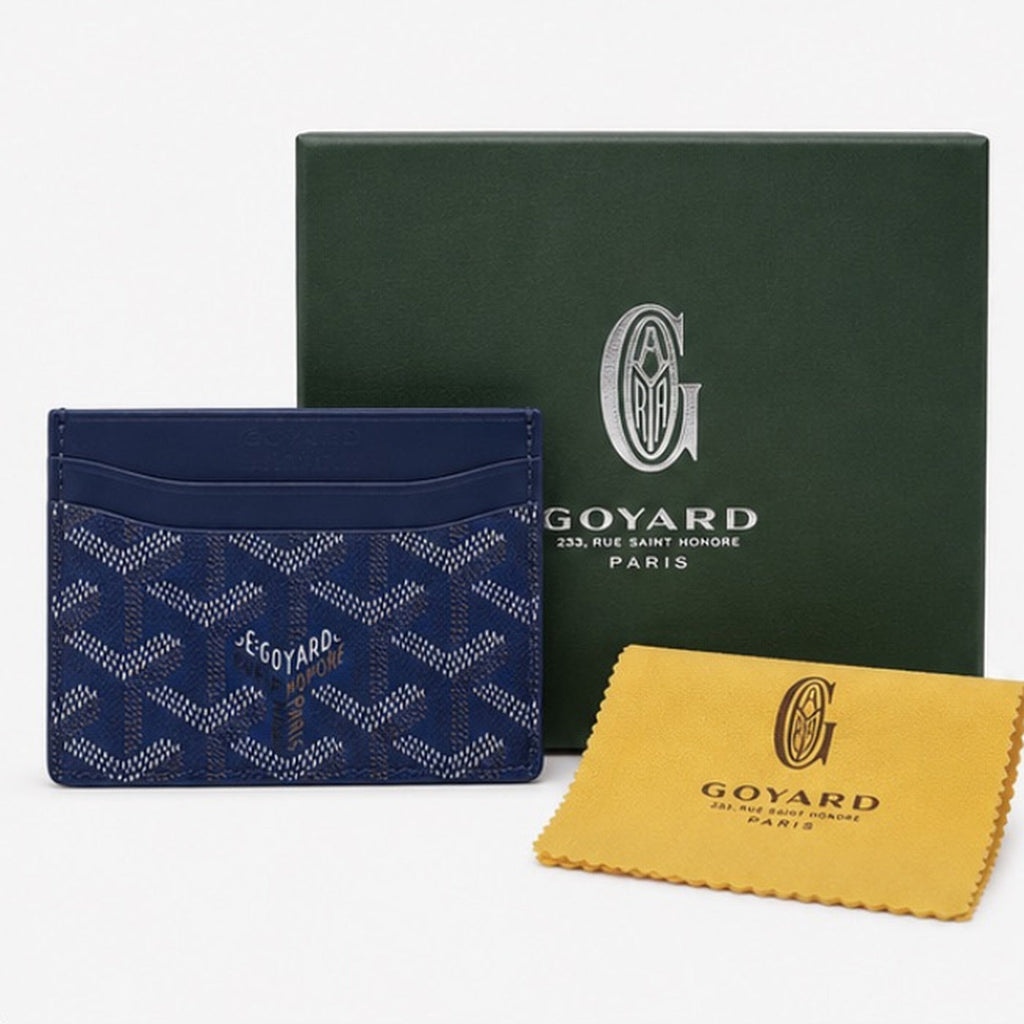 Goyard Card Holder Navy - with box