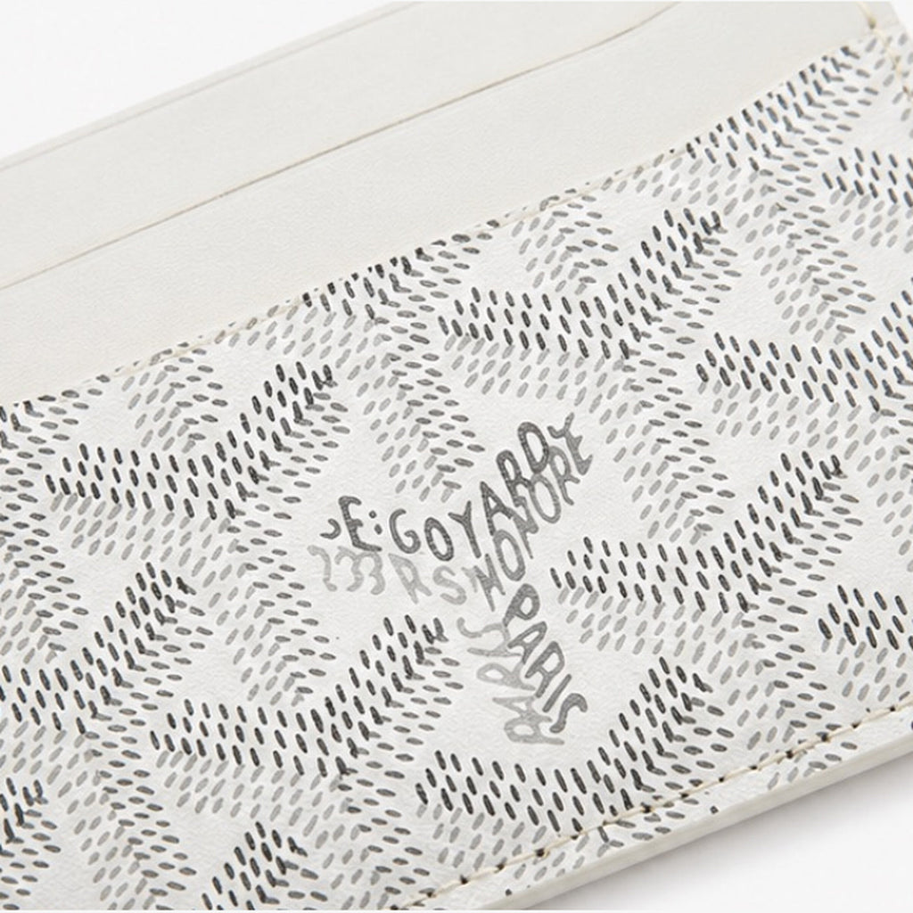 Goyard Card Holder White - print detail