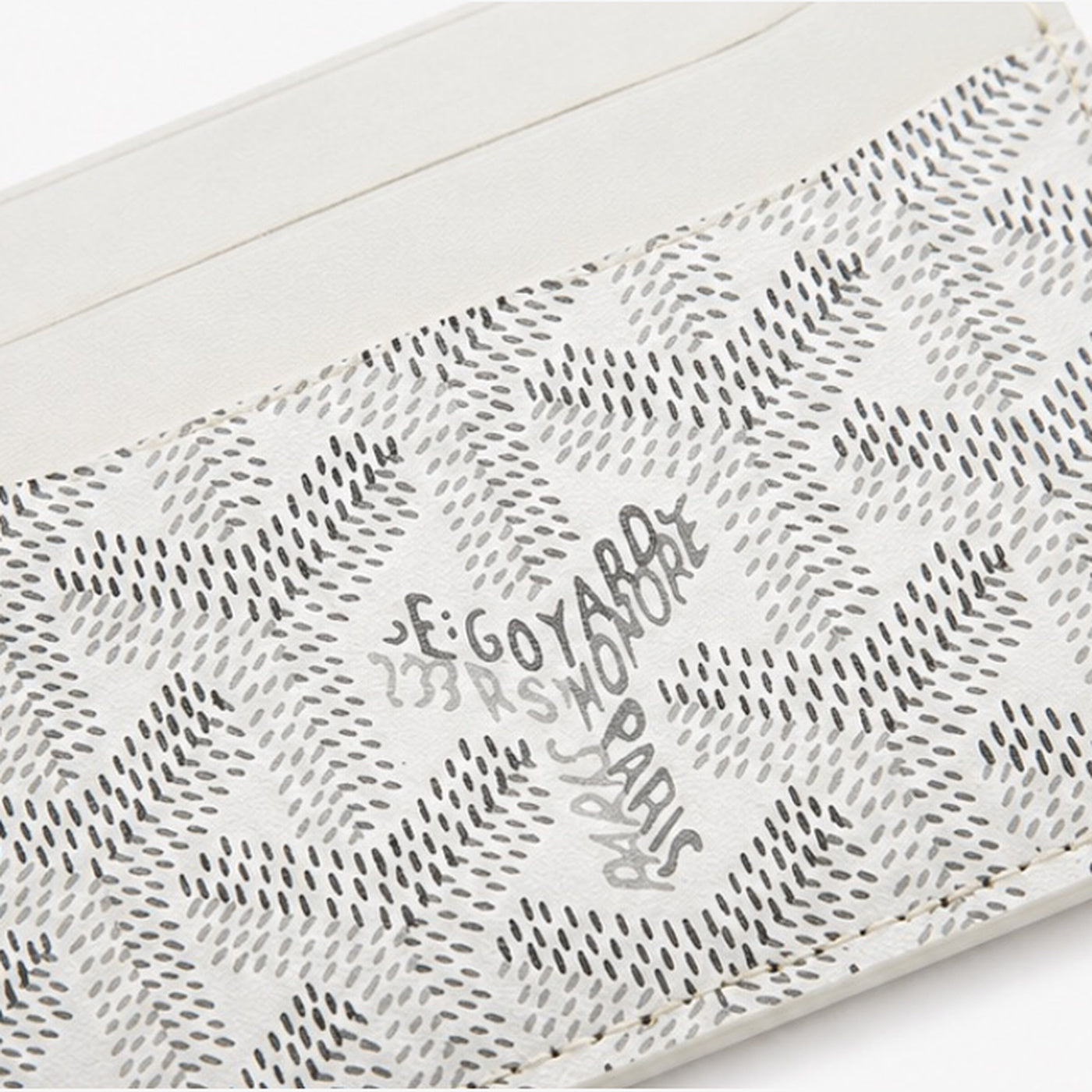 Goyard Card Holder White - print detail