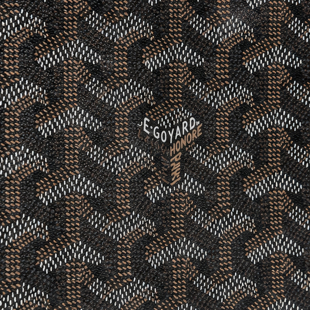 Goyard Senat Pouch Black - chevron print detail