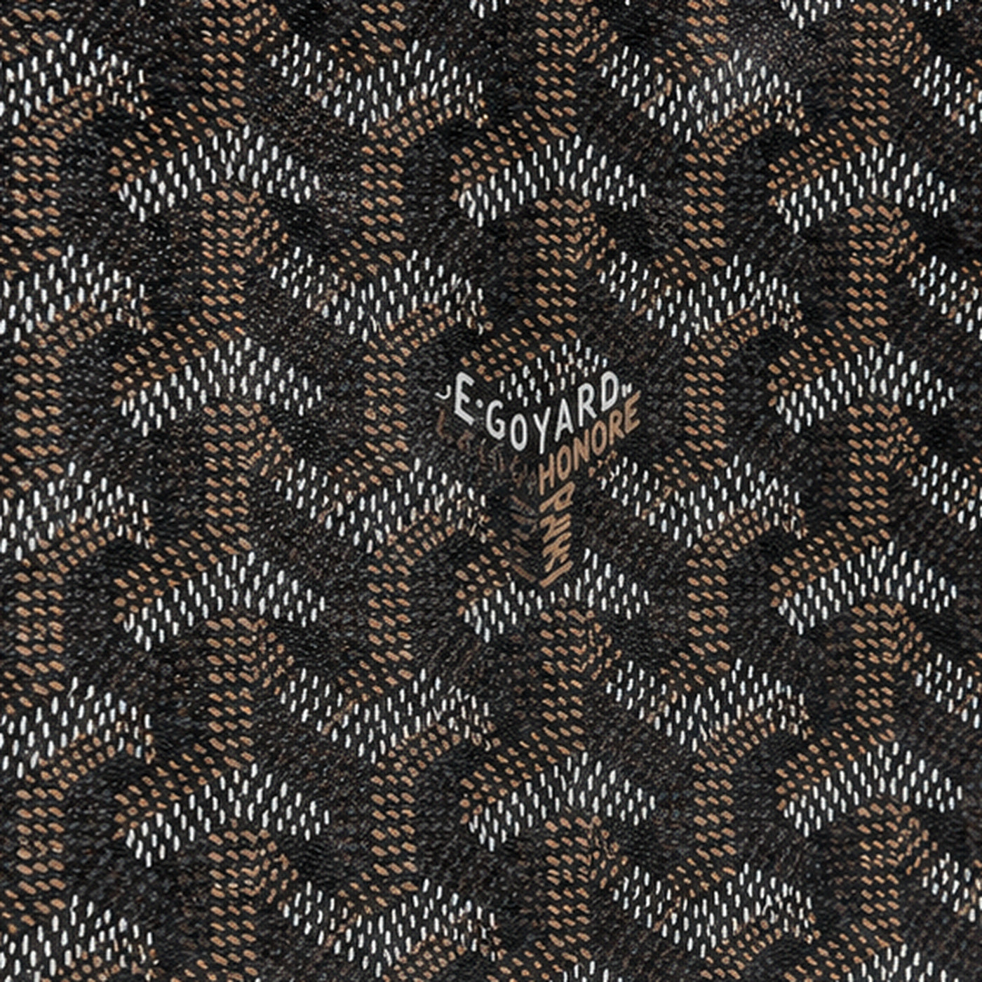 Goyard Senat Pouch Black - chevron print detail