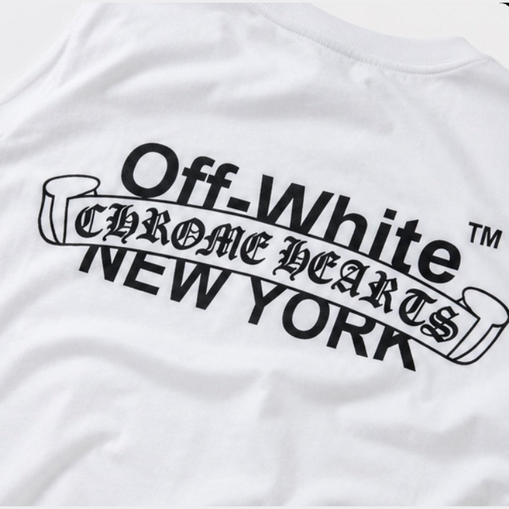 Off-White x Chrome Hearts T-Shirt White - print detail