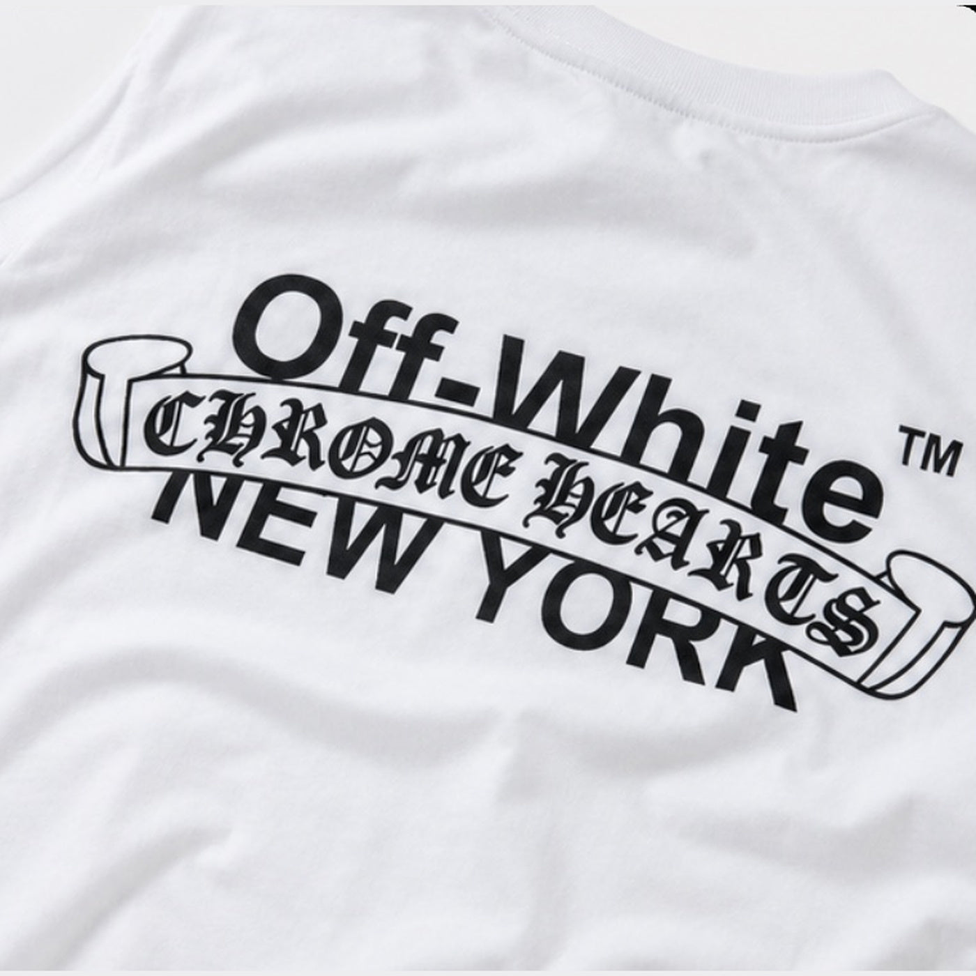Off-White x Chrome Hearts T-Shirt White - print detail