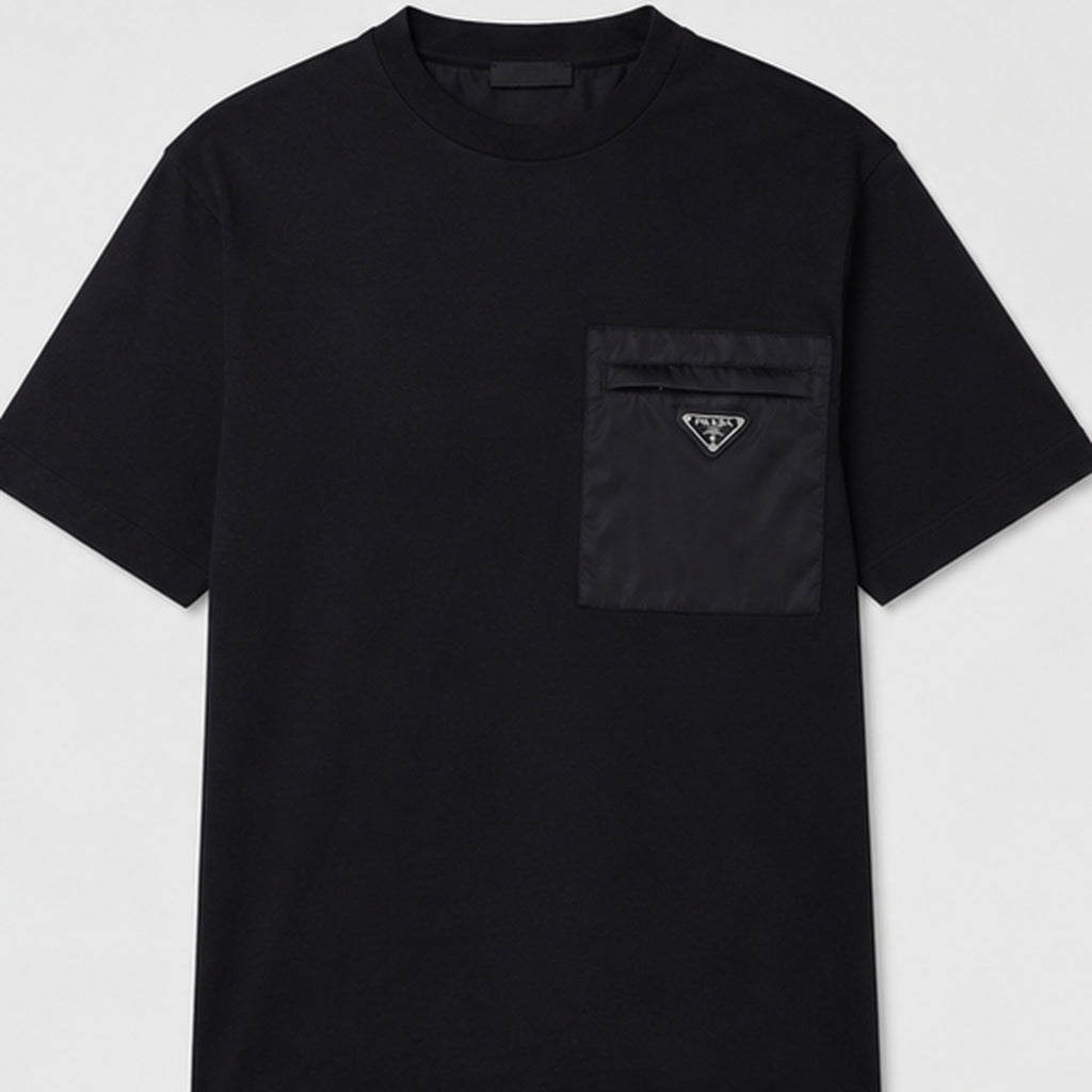 Prada Re-Nylon Pocket T-Shirt Black - front