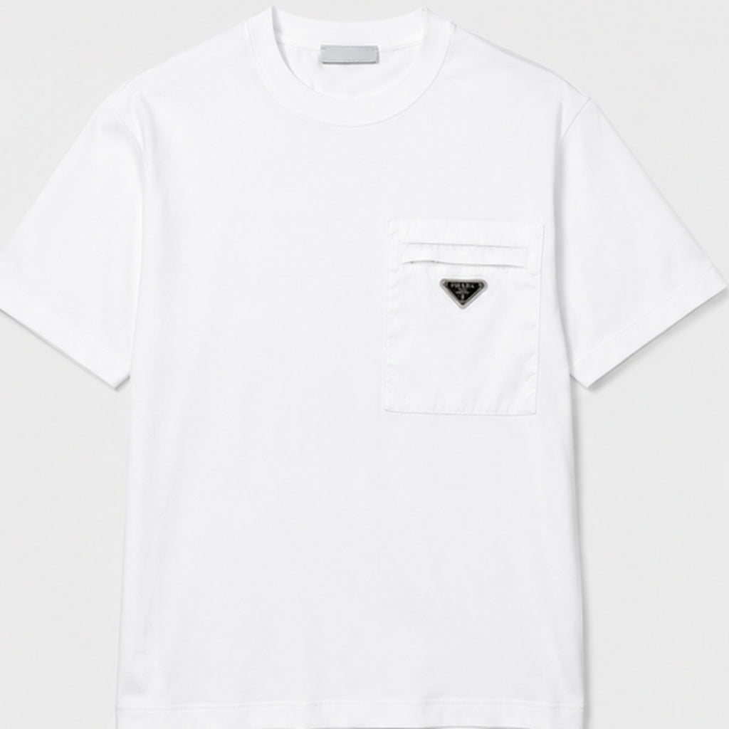 Prada Re-Nylon Pocket T-Shirt White - front