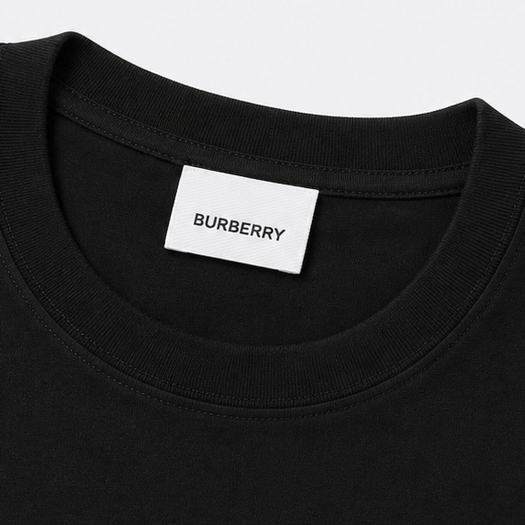 Burberry EKD Embroidered T-Shirt Black - neck label