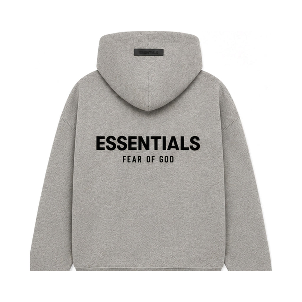 Fear of God Essentials Hoodie Dark Heather - back