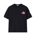 Moncler Tricolour Patch T-Shirt Black - front