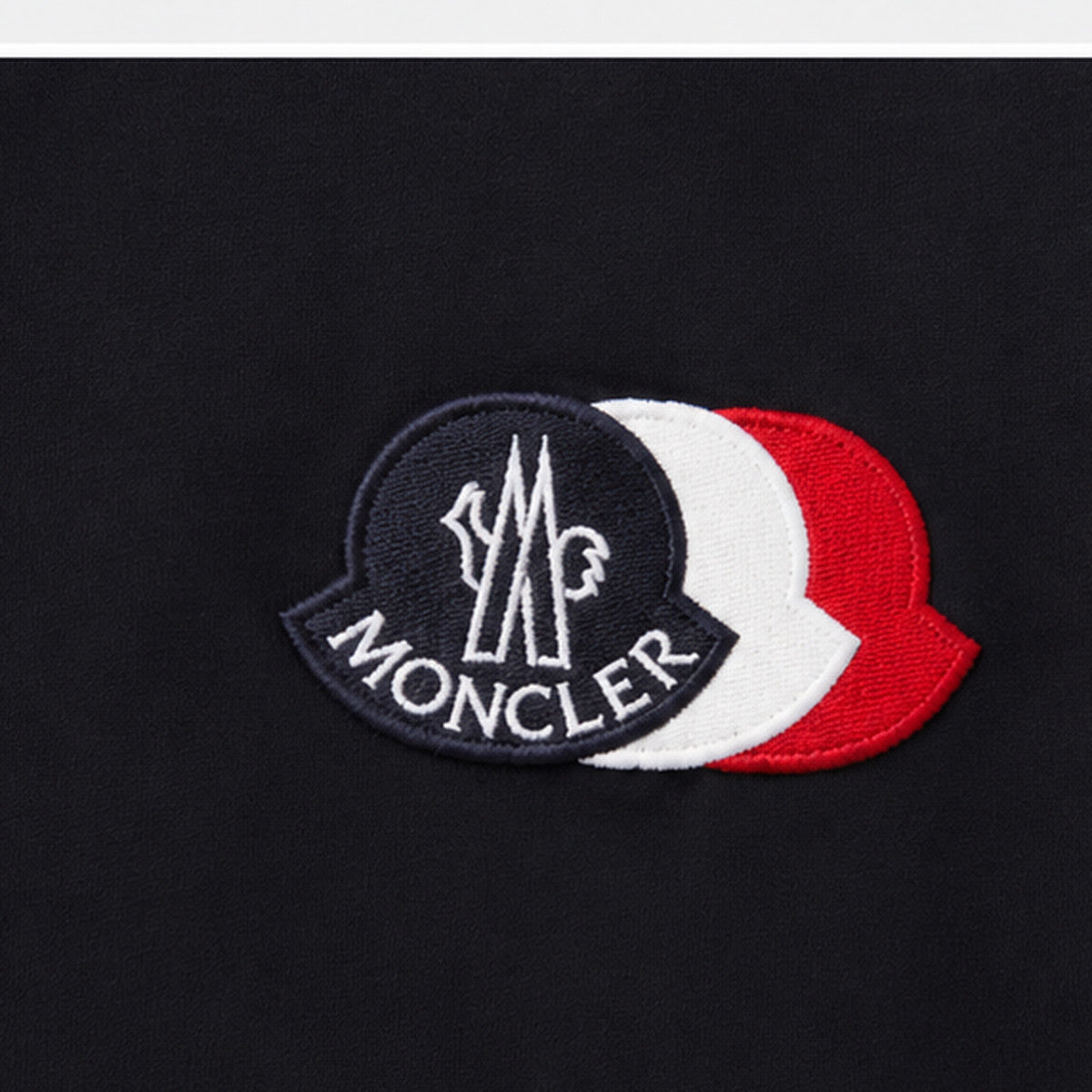 Moncler Tricolour Patch T-Shirt Black - patch detail